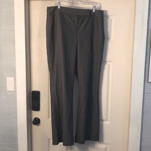 Gray Pants With Pink Pinstripes